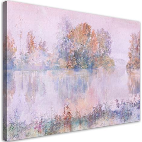 Tableau sur toile vue sur le lac 60x40 (1/5)