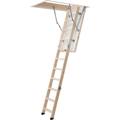 Dolle Bodentreppe kompakt 3-teilig bis 285cm Raumhöhe mit U-Wert 1,3 Deckenöffnung 120x60cm