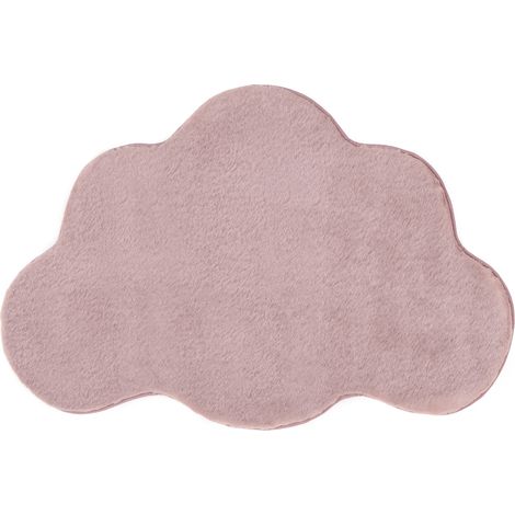Alfombra moderna para salón forma irregular de pelo sintético 80 x 120 cm pelo largo violeta claro Parson (1/5)
