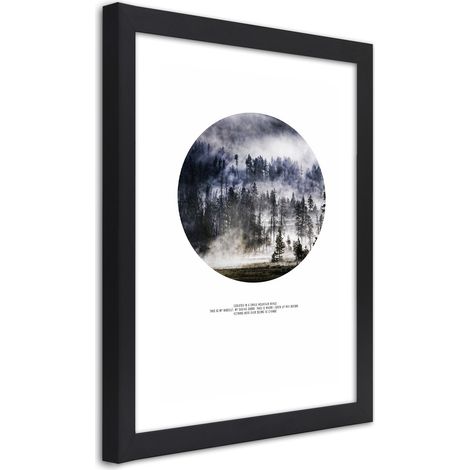 Quadro con cornice, Foresta nella nebbia - 40x60 (1/5)