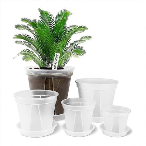 Transparent pots pour plantes Saucers Lot de 10 4 5 6 7 pouce épais plastique chambre bébé pots pour plantes Drainage (1/5)