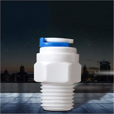 Fittings- 10pcs,1/4Tube OD Quick Pushfit Quick 1/4 BSP Male Fitting Connection RO Connector