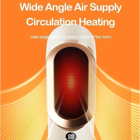 Chauffage électrique portable PTC pour bureau et maison, mini radiateur vertical silencieux, petit appareil de chauffage compact pour espace de travail, 220V (1/5)