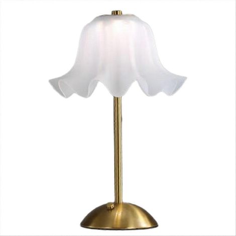 Lampe de bureau décorative LED sans fil à motif floral, tactile, rechargeable par USB, à intensité variable et tricolore, idéale pour la lecture. (1/5)