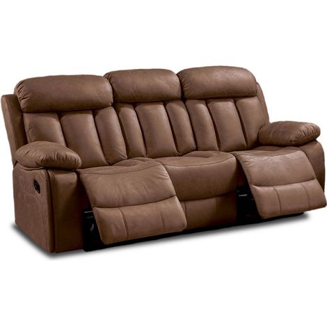Sofá relax 3 plazas Kendal Chocolate (ancho) x 101cm (alto) (1/5)