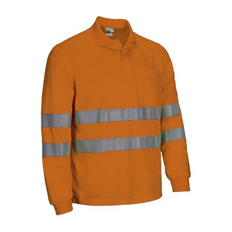 Polo térmico de Alta Visibilidad de manga larga y bolsillo VALENTO BUCKLAND S Naranja Flúor (1/3)