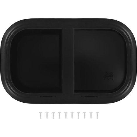 Jeffergarden Fenêtre coulissante pour camping-car L500 H300 mm en verre trempé, protection UV, moustiquaire universelle pour remorques caravanes pour une épaisseur de paroi de 33 à 38 mm/1,3 à 1,5 pou