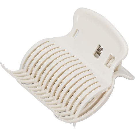 12 pièces attaches chauffantes pour bigoudis, pinces à rouleaux thermiques pour coiffage et mise en plis, blanc (1/5)