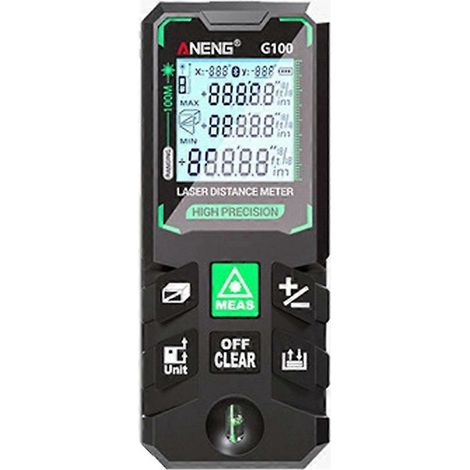 Mètre laser vert, télémètre laser haute précision, roulette, fonctions de mesure multiples, règle électronique 100 m (1/4)