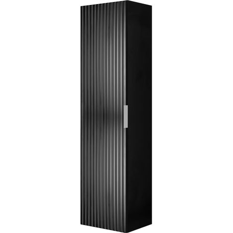 Colonna da bagno, Nero, 35 x 136 x 27 cm, maniglia argento (1/5)