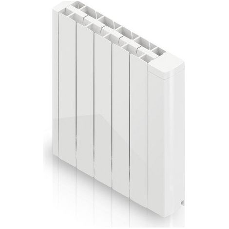 HJM Alanis 1000 W horizontaler weißer Flüssigkeits-Elektroheizkörper mit Trägheitsfunktion HJM