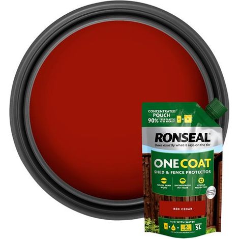 Ronseal One Coat Shed & Fence Refill Pouch Red Cedar 950ml RSLOCFLCEPCH