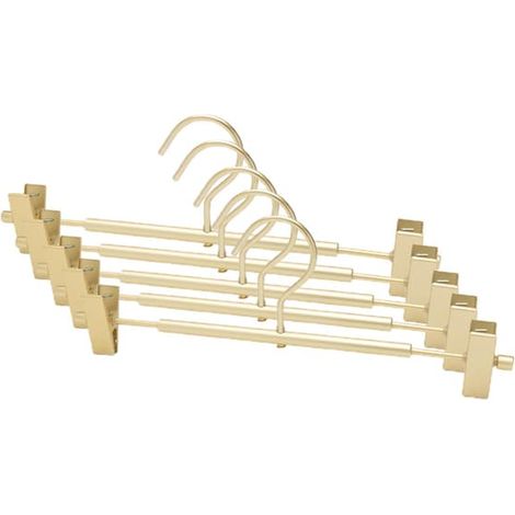 Cintre à pantalon en alliage d'aluminium avec pince, multifonctionnel, portable, résistant à la rouille et à la décoloration, antidérapant, lot de 5 (1/5)