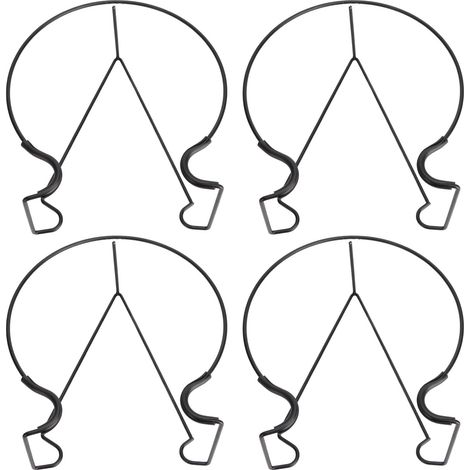 Support de Pot de fleur suspendu en fer, facile à installer, support de jardinière de clôture antirouille Stable pour jardin balcon terrasse 4 pièces