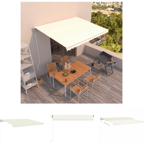 Gelenkarmmarkise Automatisch 400x350 cm Creme (1/5)