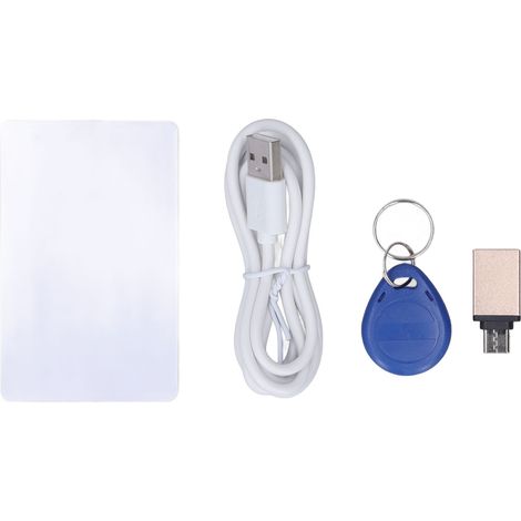 Lecteur RFID portable avec 10 cartes UID, 10 porte-clés et adaptateur Type-C OTG pour duplication NFC (1/5)