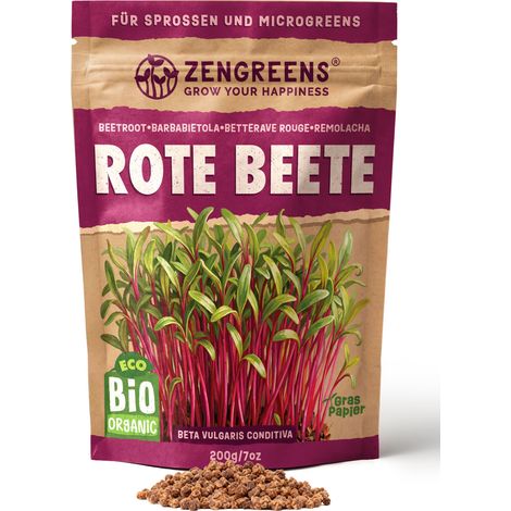 Bio Microgreens Samen Rote Bete 200 g Keimsaat ZenGreens (1/5)