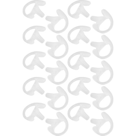 Embouts d'oreille de rechange en silicone écologique pour talkie-walkie, compatibles avec les radios bidirectionnelles (taille M, lot de 10 paires). (1/4)