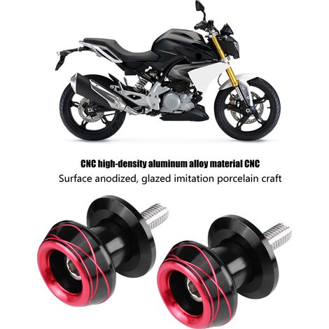 Vis de coulissement pour bras oscillant CNC, bobines de bras oscillant, pour motos universelles 8 mm/10 mm, rouge (1/5)