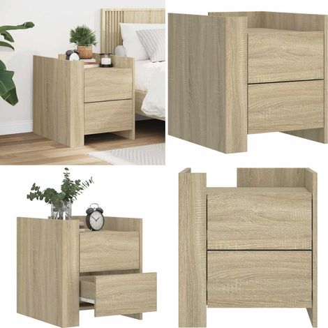 Nachttisch Sonoma-Eiche 45x50x50 cm Holzwerkstoff - Nachttisch - Beistelltisch - Wohnzimmerschreibtisch - Holzwerkstoff - Sonoma-Eiche - Home & Living (1/5)