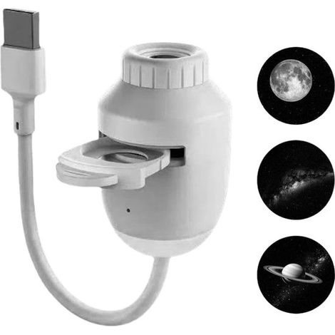 Proiettore di stelle e luce notturna 2 in 1 con 12 pellicole intercambiabili, proiettore di cielo stellato, proiettore di galassie, luce notturna a LED regolabile a 360° (USA) (1/5)