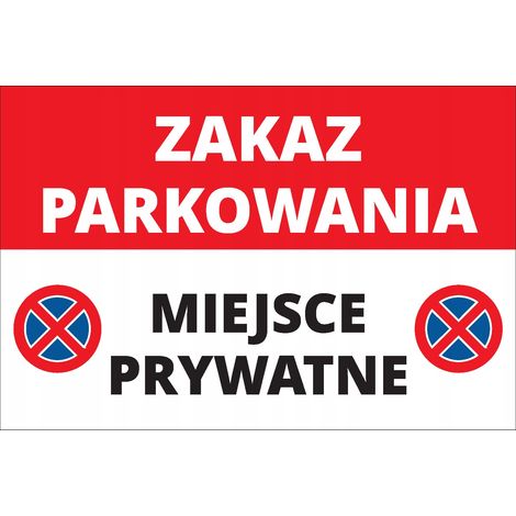 Parkverbotsschild 20x30 cm PVC T001 (1/4)