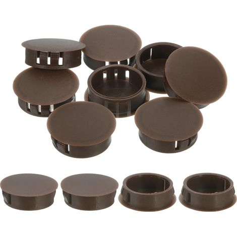18Pcs Bouchon de Trou en Nylon, 29.5-30mm Diamètre de Trou Bouchon d'étanchéité Rond Souple et Flexible de Verrouillage Bouchons en Caoutchouc pour Bouteille, Tuyaux, Cuisine, Brun (1/5)