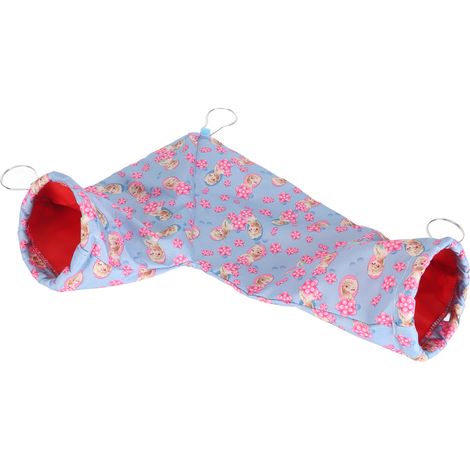 Tunnel d'angle pour hamster, grand espace pliable, doux et respirant, cachette pour cochon d'Inde, tunnel d'angle pour petits animaux de compagnie, Ice Princess (1/5)
