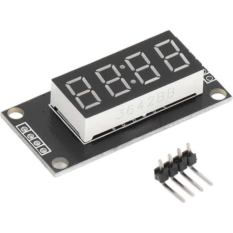 0,36 Zoll 4-stellige digitale LED-Segmentanzeige mit blauer Anzeige und Uhr TM1637 2-Pin-IO 5V