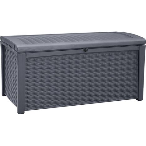 Keter Gartenbox Borneo anthrazit-graphit 130 x 70 x 63 cm Auflagenbox (1/5)