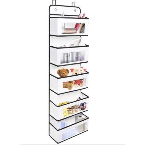 Organiseur de porte, étagères de rangement suspendues à 5 poches, rangement pliable sur la porte (1/5)