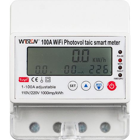 Tuya WiFi Intelligent Photovoltaic Meter Circuit Breaker Multifunctional Timer Solar Bidirectional Timer for Household Electronic Devices Remote Control. (1/5)