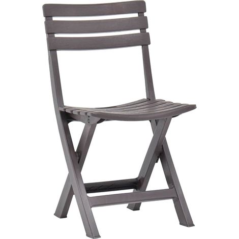 Maison Exclusive - Chaises pliantes 2 pièces en plastique couleur moka (1/5)