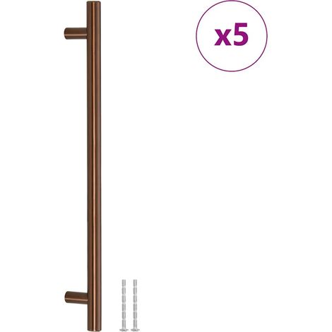 Poignées d'armoire 5 pcs bronze 224 mm acier inoxydable (1/5)