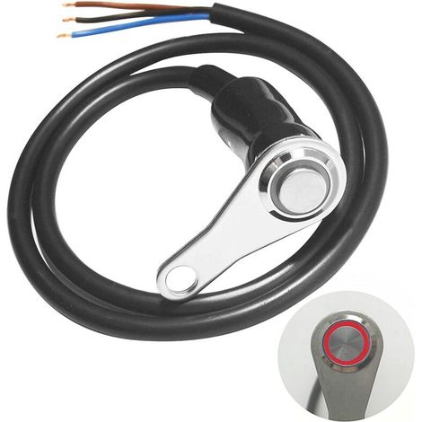 2 pièces 12V LED moto interrupteur marche-arrêt antibrouillard guidon support réglable étanche bouton de commutation-22mm (7/8 pouces)