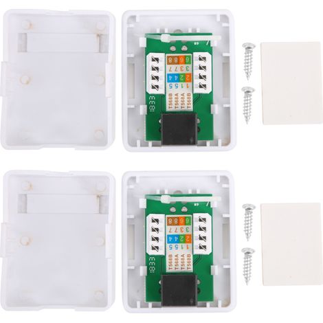 boîtiers de jonction réseau RJ45 Cat6 à port unique pour montage en surface, destinés aux bureaux (1/5)