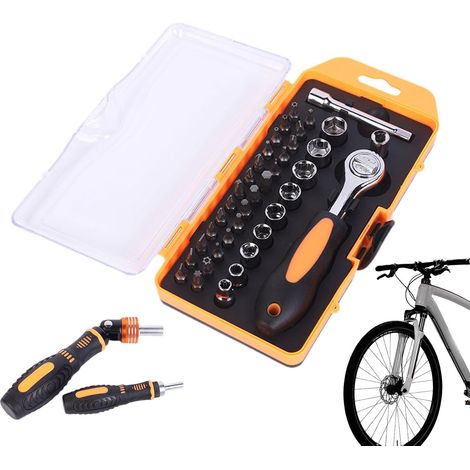 Jeu de clés à douille – Ensemble d'outils cliquet Clé mécanique en acier et jeu douilles compactes, antirouille, design multifonctionnel pour un usage domestique, activités plein air - (1/5)