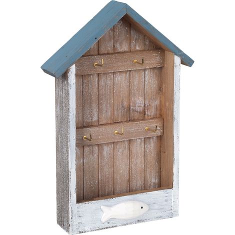 Schlüsselhalter aus MDF im maritimen Stil mit dekorativem Angelhaken