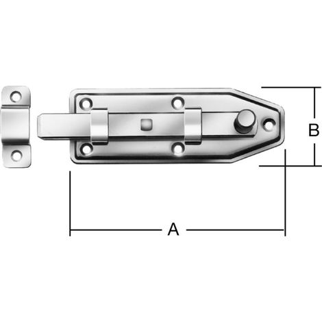 VORMANN Fensterriegel mit Schlaufe, gerade B35xL100xS1mm Edelstahl rostfrei (1/2)