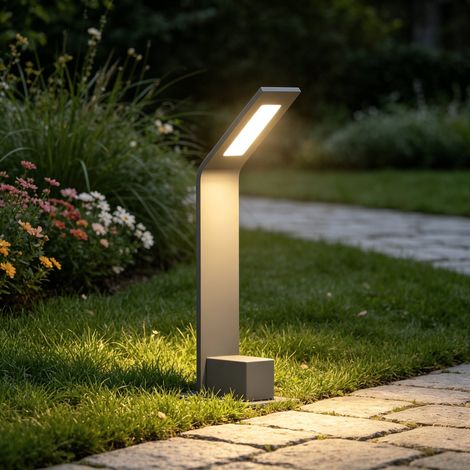 Mai & Mai Lampe sur Pied Extérieur Gris Foncé 128x98x408mm Éclairage Extérieur de Jardin LED IP65 Desgin Pfadfinder