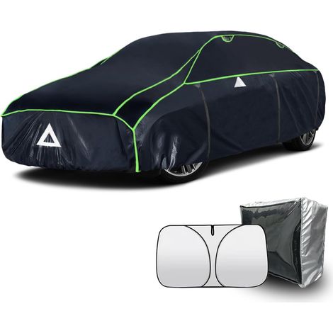 Bâche Anti-Grêle Voiture Imperméable Extérieur, Housse de Protection Antigrêle pour Voiture avec Pare-Soleil Séparé Contre Grêle Pluie Poussière Soleil, pour Berline/Hayon 450 à 470 cm cm (1/5)