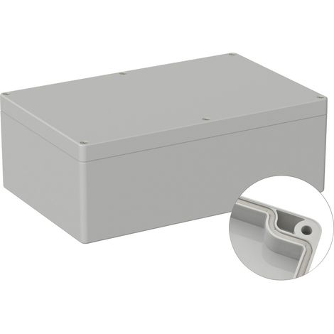 TRU COMPONENTS TC-9065540 Outdoor-Gehäuse 250 x 160 x 90 Polycarbonat Lichtgrau (RAL 7035) 1 St. (1/2)