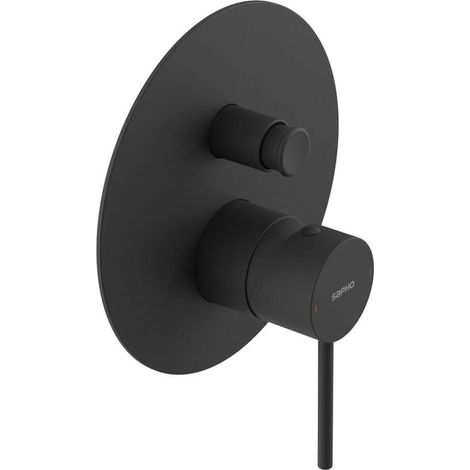 Sapho Ultramix - Unterputzarmatur für 2 Verbraucher, mit Einbaukörper, schwarz matt UT042B (1/2)