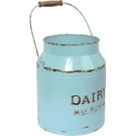 Bote decorativo de metal vintage en color menta, 43x18x23 cm. (1/2)