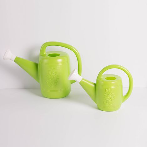 Lot de 2 arrosoirs pour plantes d'intérieur, petits arrosoirs pour fleurs et plantes d'intérieur, arrosoirs à long bec pour plantes d'extérieur, verts (1/5)