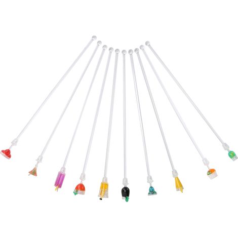 10 Bâtonnets Mélangeurs Cocktail en Acrylique Mignons - Accessoires Bar