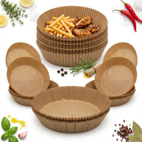 Backpapiereinlage für fettfreies Frittieren, 50 Stück.