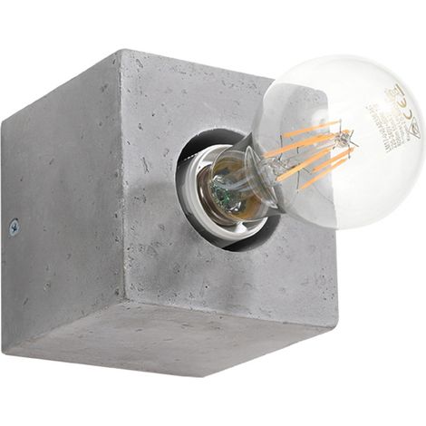 Lámpara de pared Magnum 1 E27 gris hormigón Lumilo 06.288.82 (1/5)