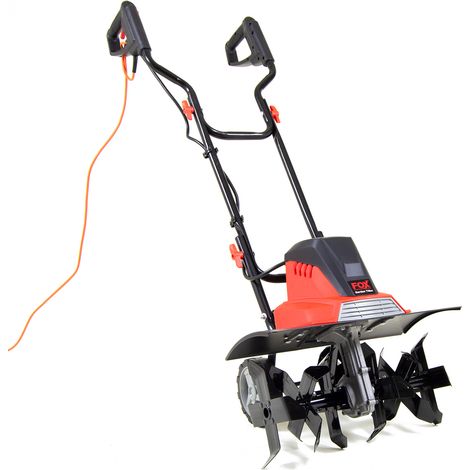 Fox 1500W Garden Tiller Cultivator, Allotment Soil Preparation, 450mm, 6 Steel Tines (1/5)