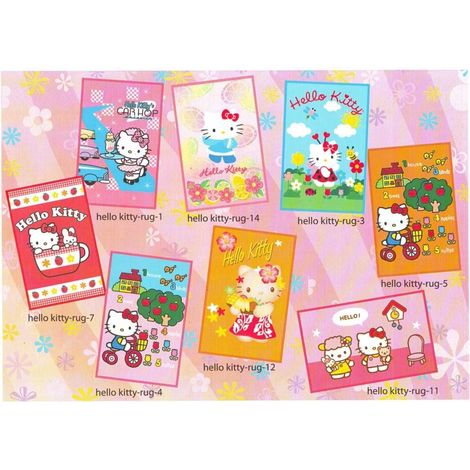 Tappeto camera hello kitty 50x80cm rettangolare